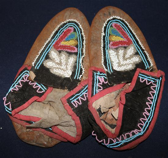 A pair of beaded Moccasins